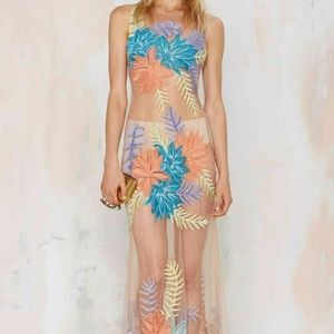 For Love & Lemons x Nasty Girl Maxi Dress